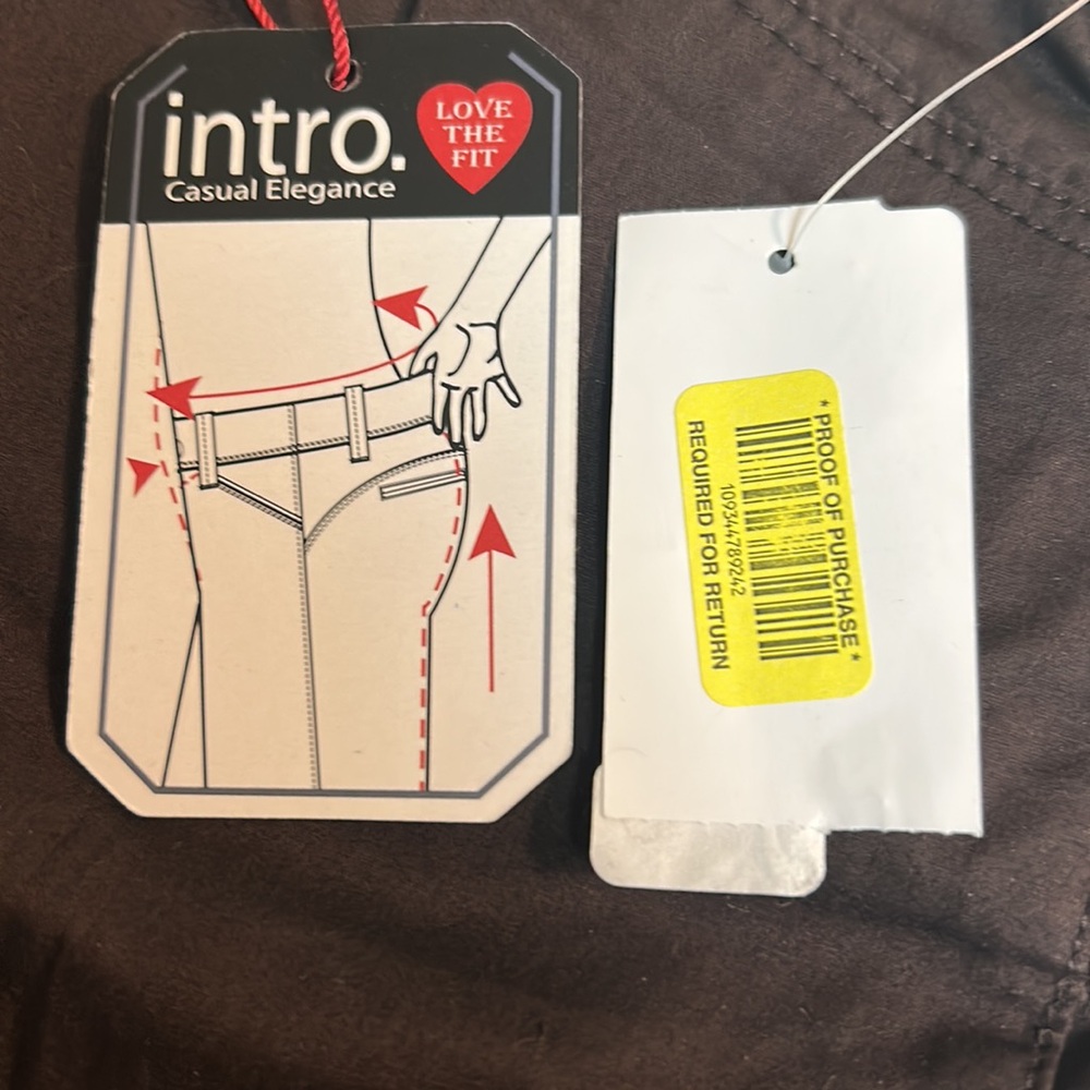 NWT⭐️INTRO Capri PANTS Brown🤎Comfort Waist; Tummy Control; Bottom Lifter Size 8 - Picture 10 of 14